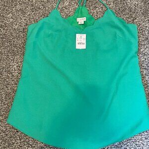 Scalloped Neck Green Racerback J by JCrew Shell (NWT)